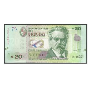 CÉDULA DO URUGUAI 20 PESOS 2018 FE