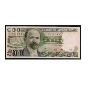 CÉDULA DO MÉXICO 500 PESOS 1982 FE