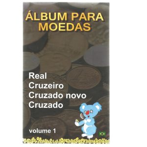 ÁLBUM PARA MOEDAS VOL 1  MOEDAS DO CRUZADO AO REAL