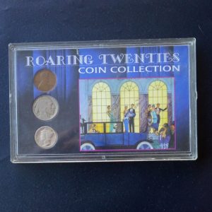 MOEDAS DOS EUA USADAS 1 - 5 E 10 CENTS ANO 1927 NO ACRÍLICO MBC