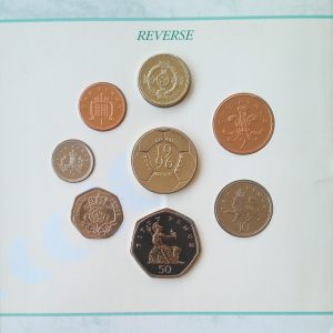 MOEDAS DO REINO UNIDO EM BLISTER ORIGINAL TEMA FUTEBOL EM ESTADO PROOF DE CONSERVAÇÃOANO 1996