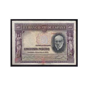 CÉDULA DA ESPANHA 50 PESETAS MBC/SOB.
