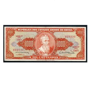 CÉDULA DO BRASIL 1000 CRUZEIROS C 106 SOB/FE
