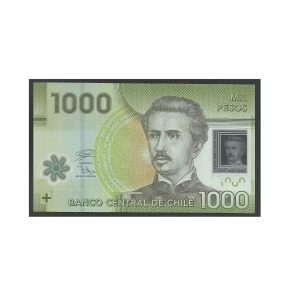 CÉDULA DO CHILE 1000 PESOS POLÍMERO MBC/SOB