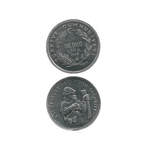 MOEDA DA TURQUIA 50.000 LIRAS 1999 KM 1103
