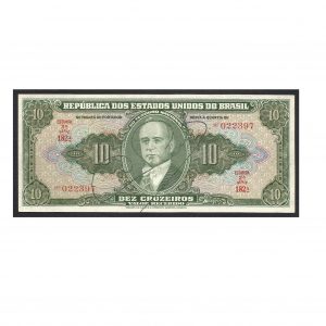 CÉDULA DO BRASIL 10 CRUZEIROS C 075 SOB
