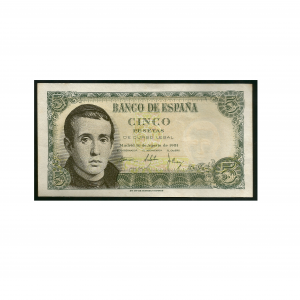 CÉDULA DA ESPANHA 5 PESETAS SOB/FE