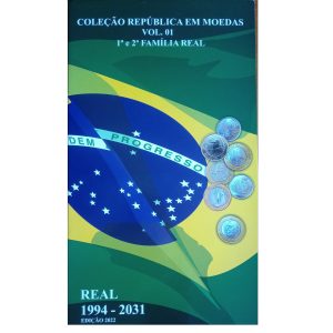 ÁLBUM PARA MOEDAS DO BRASIL VOLUME 01 1ª E 2ª FAMÍLIA REAL
