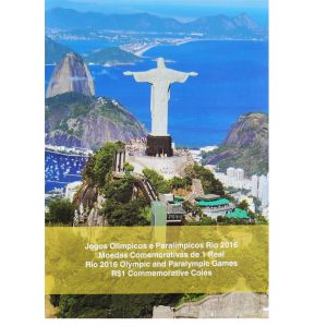 ÁLBUM PARA AS MOEDAS DAS OLIMPÍADAS COM CÁPSULAS