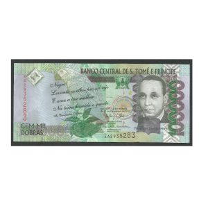 CÉDULA DE SÃO TOMÉ E PRÍNCIPE 100.000 DOBRAS MBC/SOB