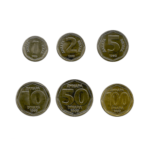 MOEDAS DA IUGOSLÁVIA 6 DIFERENTES