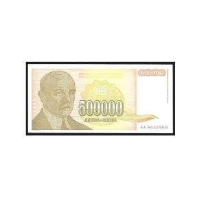 CÉDULA DA IUGOSLÁVIA 500.000 DINARA 1994 P 143 FE