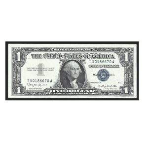 CÉDULA DOS EUA 1 DÓLAR 1957 SÉRIE B FE