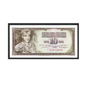 CÉDULA DA IUGOSLÁVIA 10 DINARA 1968 FE