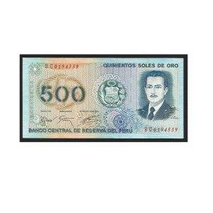 CÉDULA DO PERU 500 SOLES ORO 1976 FE