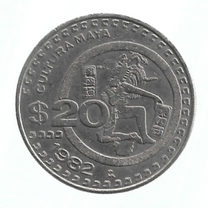 MOEDA DO MÉXICO 20 PESOS 1982 KM 486