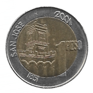 MOEDA DA ARGENTINA 1 PESO 2001 KM 132.1