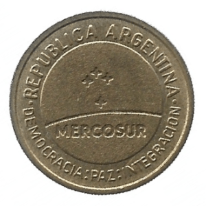 MOEDA DA ARGENTINA 50 CENTAVOS 1998 KM 124