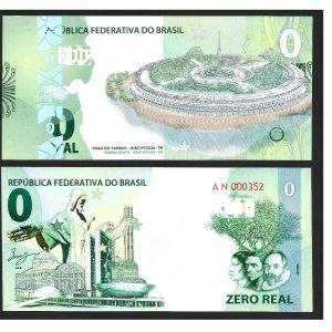 CÉDULA DE FANTASIA ZERO REAL JOÃO PESSOA - PB  FE