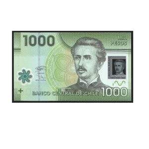 CÉDULA DO CHILE 1000 PESOS 2020 POLÍMERO FE