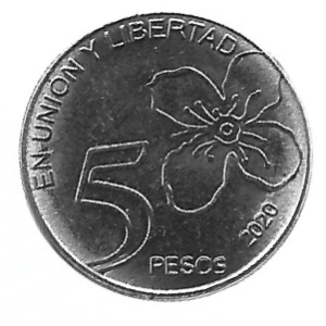 MOEDA DA ARGENTINA 5 PESOS 2020 KM 187