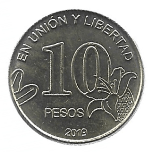 MOEDA ARGENTINA 10 PESOS 2019 KM 189