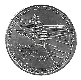 MOEDA DOS EUA 5 CENTS 2005 P KM 369