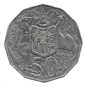 MOEDA DA AUSTRÁLIA 50 CENTAVOS 2013 KM 404