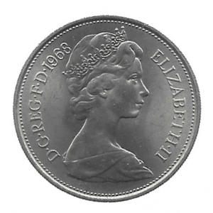 MOEDA DO REINO UNIDO 10 NEW PENCE 1968 KM 912