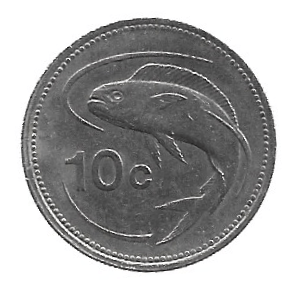 MOEDA DE MALTA 10 CENTAVOS 1991 KM 96