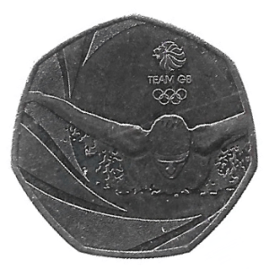 MOEDA DO REINO UNIDO  50 PENCE 2016