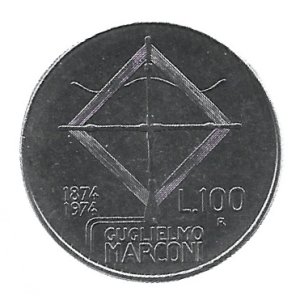 MOEDA DA ITÁLIA 100 LIRAS 1974 KM 102