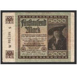 CÉDULA DA ALEMANHA 5000 MARCOS MBC