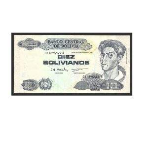 CÉDULA DA BOLÍVIA 10 BOLIVIANOS SOBERBA