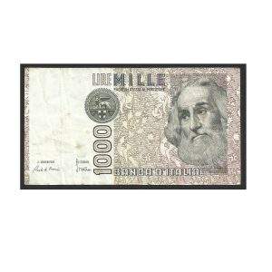 CÉDULA DA ITÁLIA 1000 LIRAS MBC