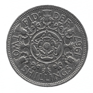 MOEDA DO REINO UNIDO 2 SHILLINGS 1967 KM 906