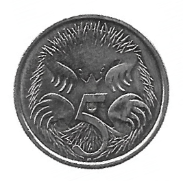 MOEDA DA AUSTRÁLIA 5 CENTAVOS 2016 KM 401