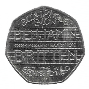 MOEDA DO REINO UNIDO  50 PENCE 2013 KM 1253