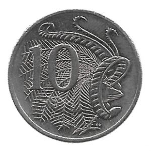 MOEDA DA AUSTRÁLIA 10 CENTAVOS 2001 KM 402