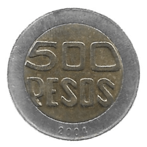MOEDA DA COLÔMBIA 500 PESOS 2004 KM 286