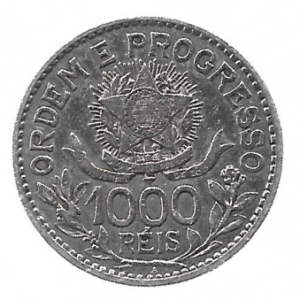 MOEDA DO BRASIL 1000 RÉIS 1913 P 707 SOBERBA