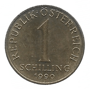 MOEDA DA ÁUSTRIA 1 SCHILLING 1990 KM 2886