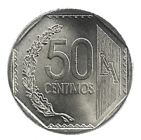 MOEDA DO PERU 50 CENTAVOS 2022
