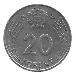 MOEDA DA HUNGRIA 20 FORINT KM 630