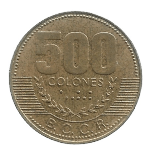 MOEDA DA COSTA RICA 500 COLONES 2003 KM 239.1