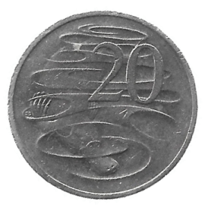 MOEDA DA AUSTRÁLIA 20 CENTAVOS 2005 KM 403