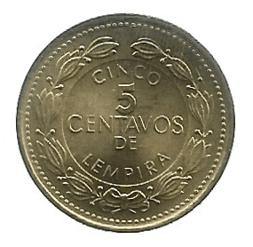 MOEDA DE HONDURAS 5 CENTAVOS 1999 KM 72.4
