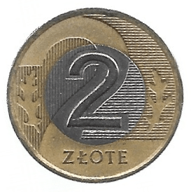 MOEDA DA POLÔNIA 2 ZLOTE 1995 KM 283