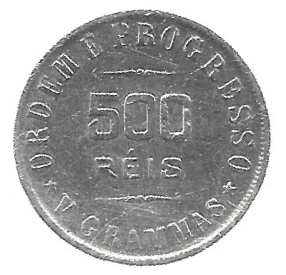 MOEDA DO BRASIL 500 RÉIS 1907 P 682 MBC