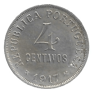 MOEDA DE PORTUGAL 4 CENTAVOS 1917 KM 566